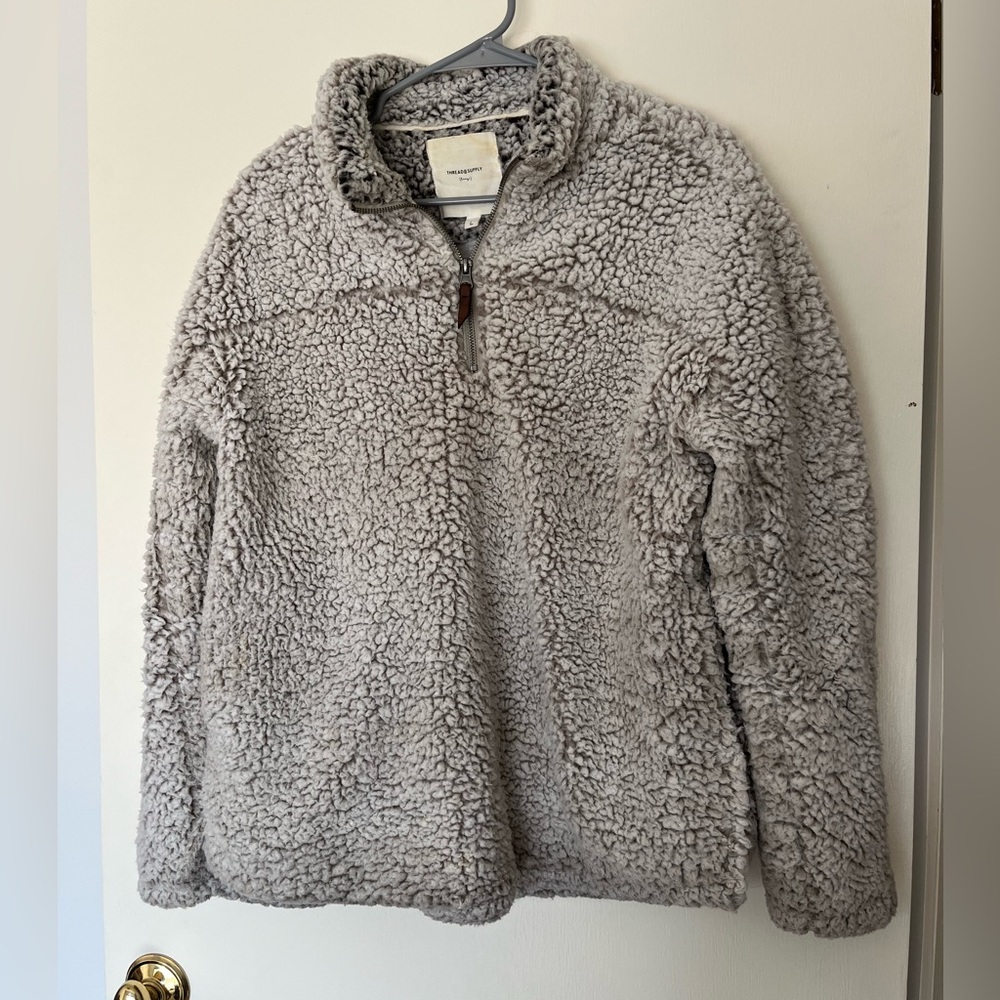 Thread & Supply Wubby Teddy Cream Sherpa Sweater